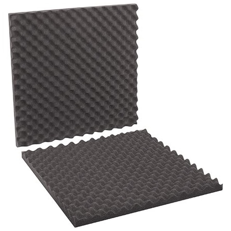 Bsc Preferred 24 x 24 x 2'' Charcoal Convoluted Foam Sets, 6PK BUY00014985